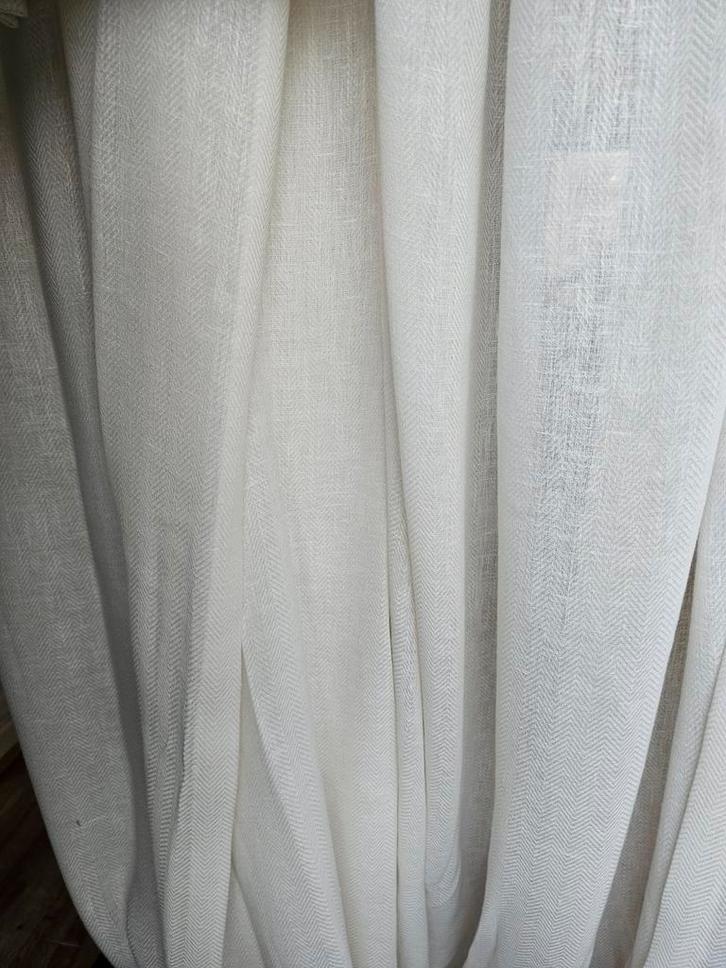 Gordijnen wit V61, Huis en Inrichting, Stoffering | Gordijnen en Lamellen, Nieuw, 200 cm of meer, 200 cm of meer, Wit, Ophalen of Verzenden