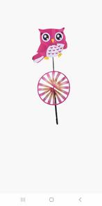 4 windmolens roze uil nieuw in doos, Tuin en Terras, Ophalen, Nieuw