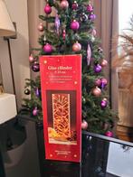 Sfeervolle glazen cilinder met LED-verlichting, Huis en Inrichting, Woonaccessoires | Kandelaars en Kaarsen, Ophalen, Overige materialen