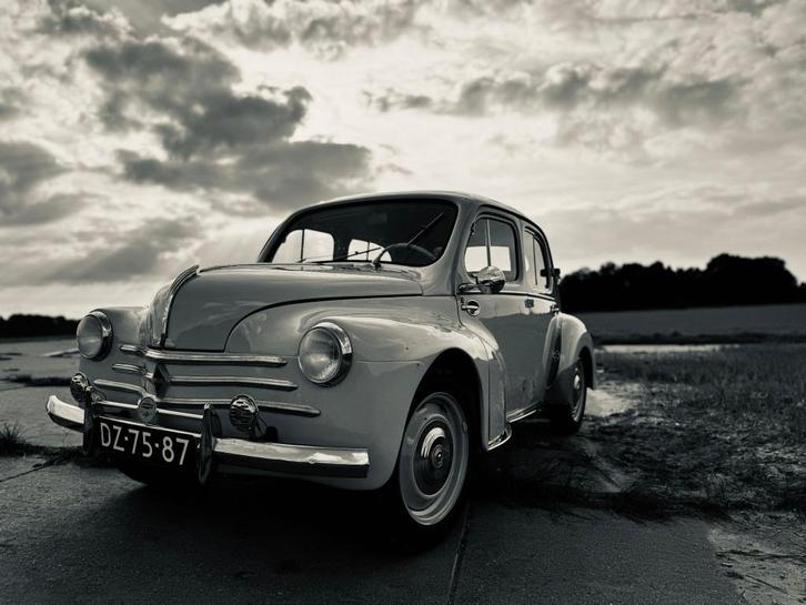 Zeer knappe Renault 4CV 1956, Auto's, Renault, Particulier, Benzine, Handgeschakeld, Wit, Overige kleuren, Stof, Ophalen