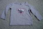 Grijze TRUI / SHIRT met hart en pailletten Maat 86 / 92, Kinderen en Baby's, Babykleding | Maat 86, Ophalen of Verzenden, Zo goed als nieuw