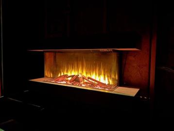 Elektrisch haard Fair Fires met wandmeubel in betonlook  beschikbaar voor biedingen
