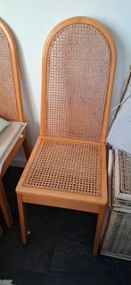 Mooie rotan vintage Bijenkorf eetkamer stoelen 6, Huis en Inrichting, Stoelen, Ophalen, Bruin