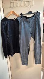 broek m&s mode en bonprix Glimmende  blouseaat 46/48, Kleding | Dames, Ophalen of Verzenden, Zo goed als nieuw, Zwart, Broek of Spijkerbroek