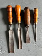 4x oude beitel guts Dodge Nooitgedagt JNIJ hout gereedschap, Antiek en Kunst, Antiek | Gereedschap en Instrumenten, Ophalen of Verzenden