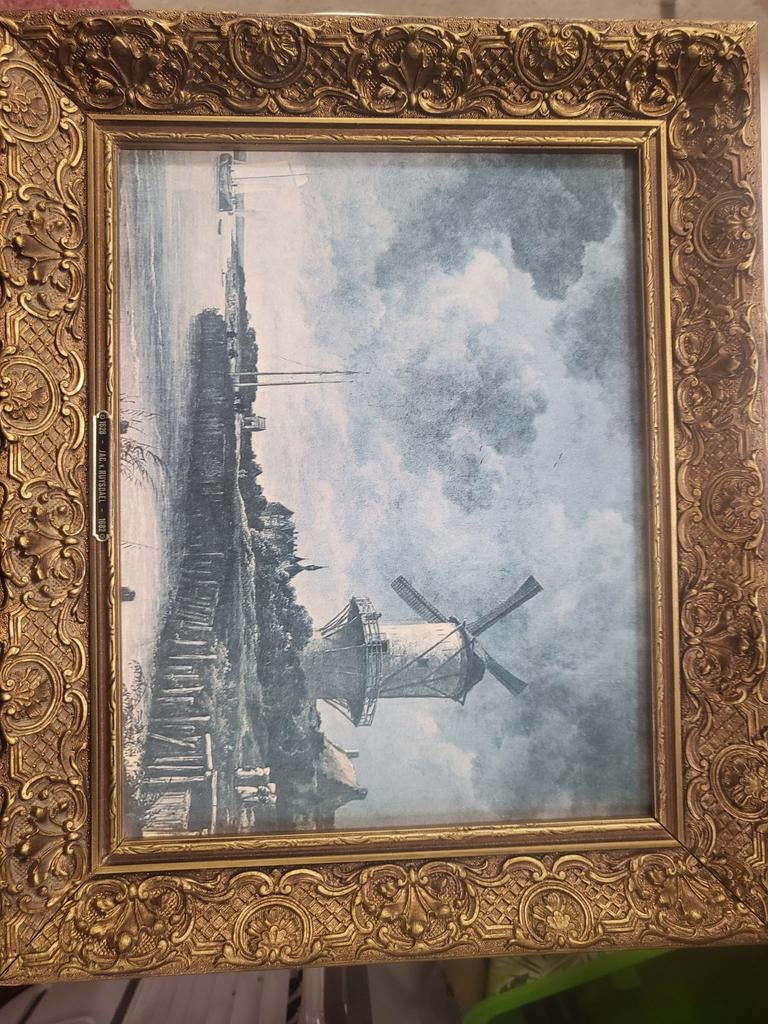 Jacob van Ruisdael in Mooie Oude Lijst - 35x29cm, Ophalen of Verzenden