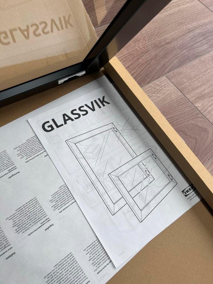 IKEA Besta Glazen Deur, Huis en Inrichting, Woonaccessoires | Spiegels, Gebruikt, 50 tot 75 cm, Minder dan 100 cm, Rechthoekig