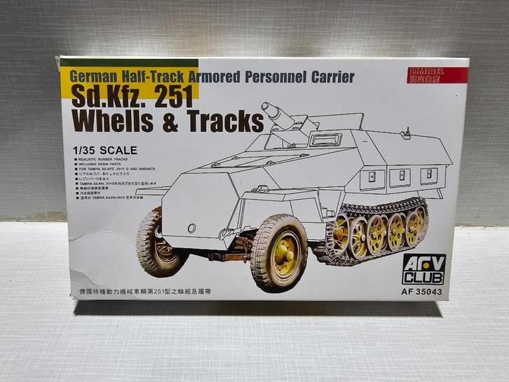 AFV Club Sd.Kfz whells & tracks modelbouw, Hobby en Vrije tijd, Modelbouw | Auto's en Voertuigen, Zo goed als nieuw, Overige typen
