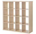 KALLAX Open kast, wit gelazuurd eikeneffect, 147x147 cm, Ophalen, 25 tot 50 cm, Minder dan 150 cm, Minder dan 100 cm