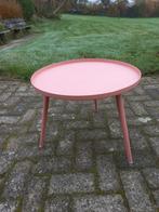 Roze Bijzettafel - 50cm Doorsnede, Ophalen of Verzenden, Gebruikt