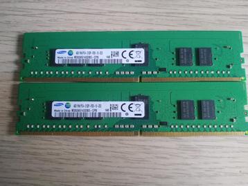 DDR4 geheugen Samsung, 2 x 4 GB, ECC geheugen beschikbaar voor biedingen