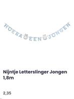 Nijntje letterslinger, blauw en roze, Nieuw, Versiering, Ophalen of Verzenden, Geboorte of Huwelijk