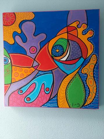 Kleurrijk Abstract Schilderij beschikbaar voor biedingen