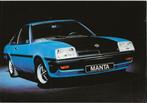 Opel Manta folder 1977 (OP01), Verzenden, Zo goed als nieuw, Opel