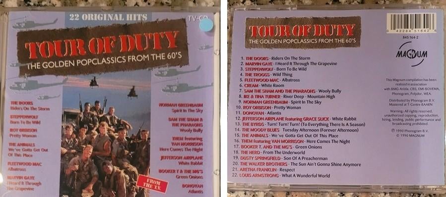 CD TOUR OF DUTY CLASSICS FROM THE 60', Ophalen of Verzenden, Gebruikt, Overige genres