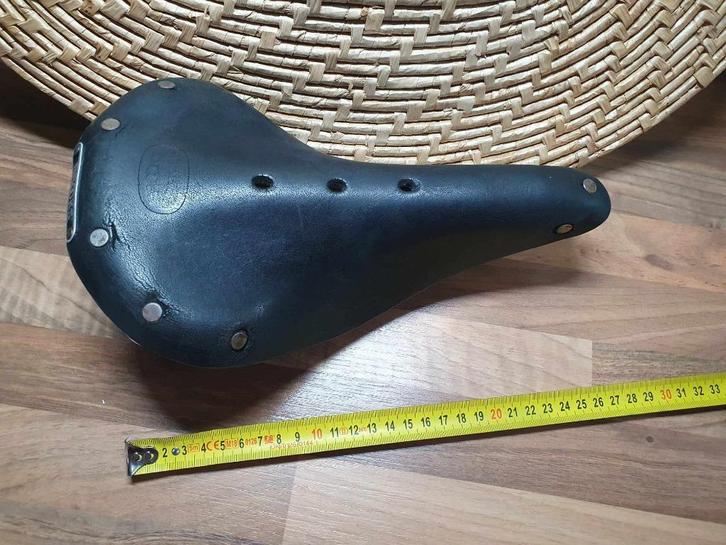 Antiek Brooks zadel,leder,smal model,vintage,leer, Fietsen en Brommers, Fietsaccessoires | Overige Fietsaccessoires, Ophalen of Verzenden