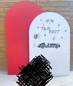 Te koop: 2x ‘thema Two Fast’ Backdrops borden ️️, Ophalen, Zo goed als nieuw, Versiering, Verjaardag