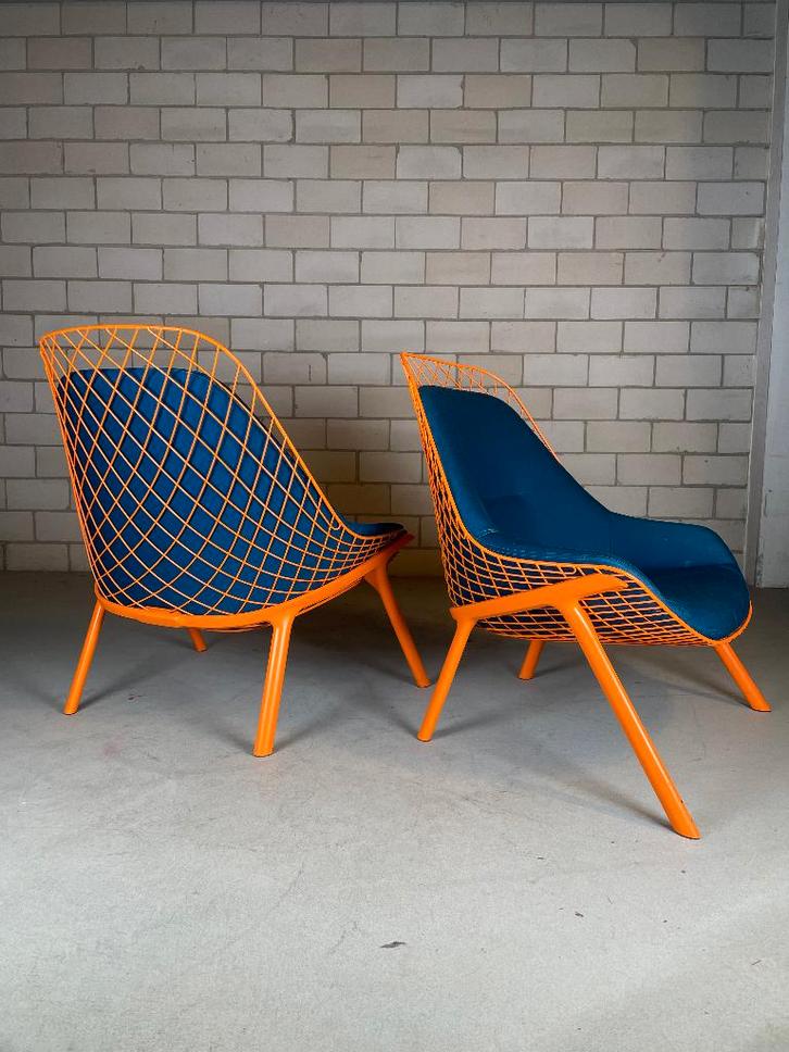 Alias Gran Kobi (Outdoor) Chair By Patrick Norguet, Huis en Inrichting, Fauteuils, Gebruikt, Metaal, Stof, 75 tot 100 cm, Minder dan 75 cm