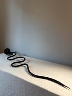 Vintage castiron swirl wandkandelaar zwart l82cm, Huis en Inrichting, Woonaccessoires | Kandelaars en Kaarsen, Bruin, Ophalen of Verzenden