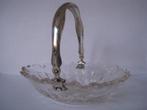 KRISTALLEN  BONBONSCHAAL m. ZILVEREN BEUGEL ; 70,- EURO, Verzenden, Zilver