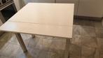 Bjursta tafel Ikea wit uitschuifbaar, Huis en Inrichting, Tafels | Eettafels, Ophalen, Gebruikt, 100 tot 150 cm, 50 tot 100 cm