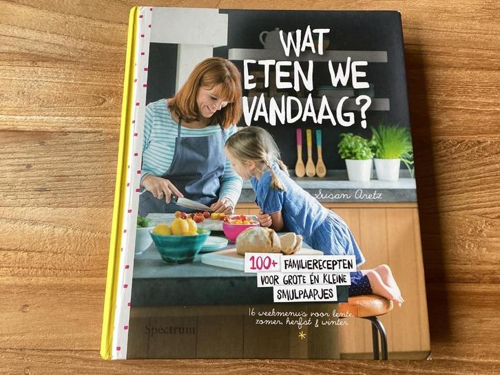 WAT ETEN WE VANDAAG – VAN SUSAN ARETZ, Boeken, Kookboeken, Zo goed als nieuw, Voorgerechten en Soepen, Hoofdgerechten, Tapas, Hapjes en Dim Sum