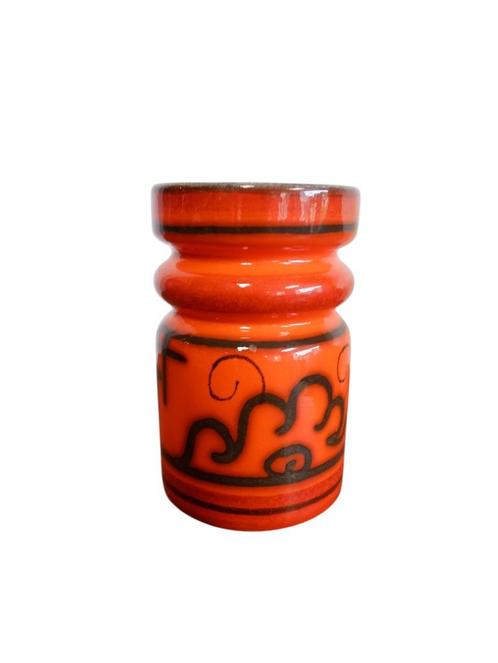 Vaas Flora Gouda, Huis en Inrichting, Woonaccessoires | Vazen, Gebruikt, Oranje, Minder dan 50 cm, Aardewerk of Porselein, Ophalen of Verzenden