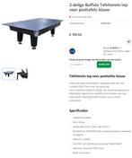 Buffalo Tafeltennis top 2-delig, Sport en Fitness, Ophalen, Zo goed als nieuw