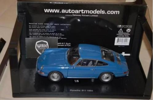 1:18 PORSCHE 911 901 COUPE blue 1964 Autoart 77913 inbox WRH, Hobby en Vrije tijd, Modelauto's | 1:18, Zo goed als nieuw, Auto