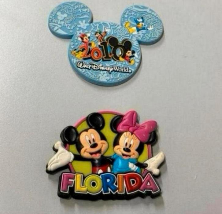 2 disney koelkast magneet 2010 walt disney world + florida, Verzamelen, Disney, Zo goed als nieuw, Overige typen, Mickey Mouse
