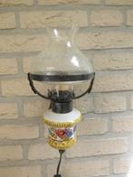 bijzonder vintage wandlampje van keramiek, glas en metaal, Huis en Inrichting, Lampen | Wandlampen, Gebruikt, Ophalen of Verzenden