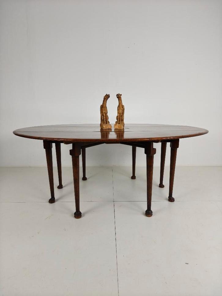 Antieke Engelse HANGOOR Eettafel – Victoriaans – 8 Poten, Antiek en Kunst, Antiek | Meubels | Tafels, Ophalen of Verzenden