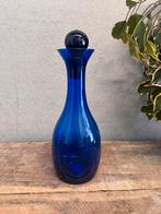 Kobalt blauwe Bristol decanter vintage blauw glas fles, Antiek en Kunst, Antiek | Glas en Kristal, Ophalen of Verzenden