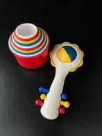 Baby Speelgoed Set: Stapeltoren & Rammelaar, Ophalen of Verzenden, Zo goed als nieuw, Rammelaar, Met geluid