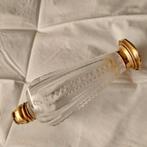 Kristal parfum flesje met 14 karaat gouden voet en dop, Antiek en Kunst, Ophalen of Verzenden