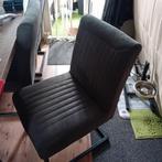 Mooie eetkamerstoelen - set van 3 donker grijs, Huis en Inrichting, Stoelen, Gebruikt, Drie, Ophalen of Verzenden, Stof