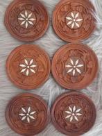 Vintage houten onderzetters, Ophalen of Verzenden, Glas of Kopje