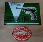 Walther+ vw emaille reclamebord porcelain, Verzenden