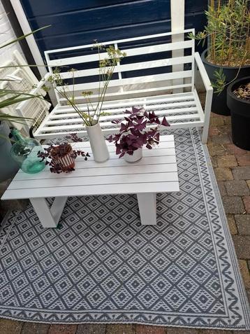 Buitenkleed grijs wit motief 160x230cm beschikbaar voor biedingen