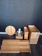 Bamboe opbergbakken * kruidenrek * draaiplateau, Ophalen of Verzenden, Zo goed als nieuw