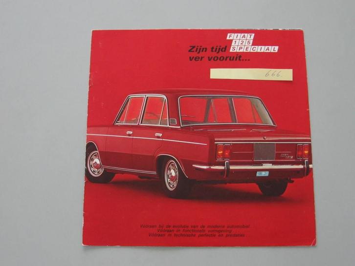FT 666 FIAT 125 Special. folder, Boeken, Auto's | Folders en Tijdschriften, Zo goed als nieuw, Overige merken, Ophalen of Verzenden