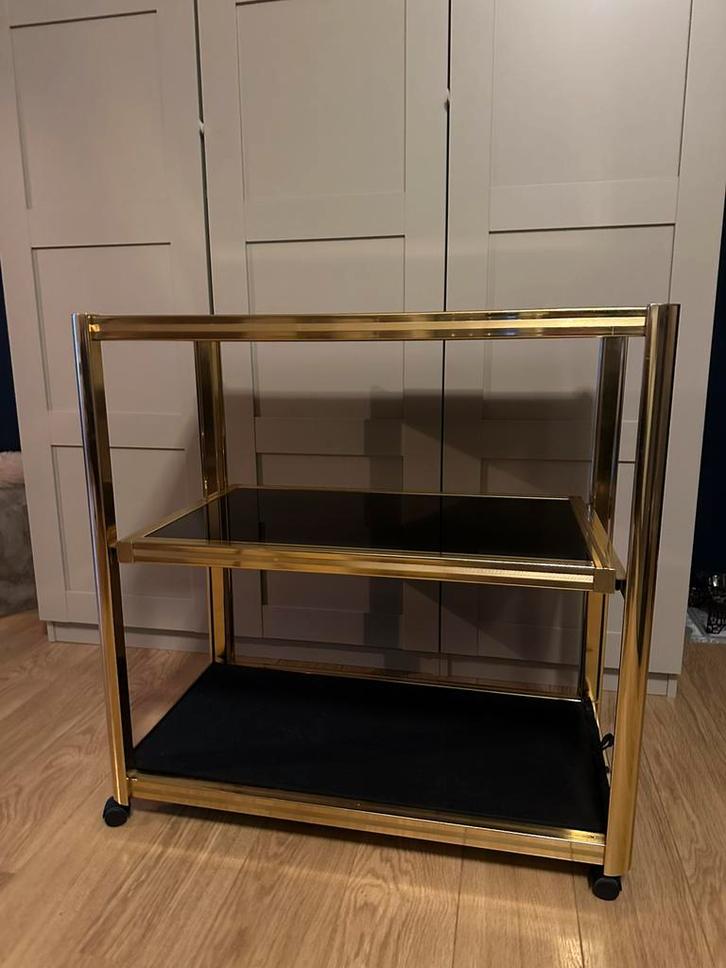 Vintage jaren 80 bar trolley, Huis en Inrichting, Kasten | Vitrinekasten, Zo goed als nieuw, Minder dan 100 cm, 50 tot 100 cm