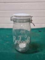 weck snoep pot bedankt, Ophalen of Verzenden, 'T Olde Gre-j, Info@toldegrej.nl, Endepoelstraat 20f Didam