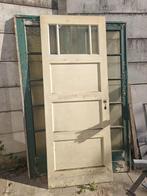 Jaren 30 Paneeldeur met Glas - 82x211cm, Ophalen, Gebruikt, 80 tot 100 cm, Binnendeur