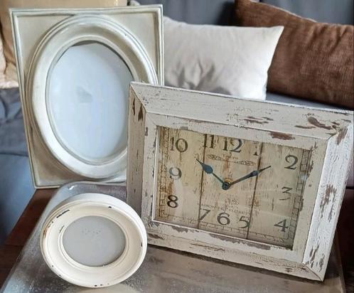 Landelijk, sober fotolijsten en klok, Huis en Inrichting, Woonaccessoires | Lijsten, Zo goed als nieuw, Minder dan 50 cm, Minder dan 50 cm