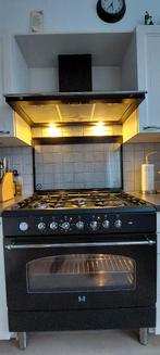 Fornuis met afzuigkap, Witgoed en Apparatuur, Fornuizen, Ophalen, Gebruikt, Warmhoudplaat, 60 cm of meer