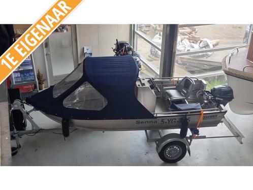 Qwest B381 Aluminium Consolebootje+Yamaha 8 pk & Tra, Watersport en Boten, Vis- en Consoleboten, Gebruikt, Tot 10 pk, 3 tot 6 meter