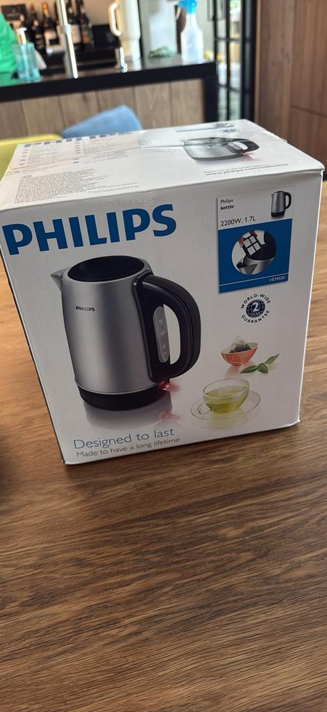 Philips Waterkoker HD9320/20 nieuw!, Witgoed en Apparatuur, Waterkokers, Nieuw, 1 tot 2 liter, Rvs, Ophalen of Verzenden
