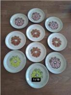 10 Vintage Kiln Craft Side plates Rafflesia Flower Kitsch 40, Ophalen of Verzenden