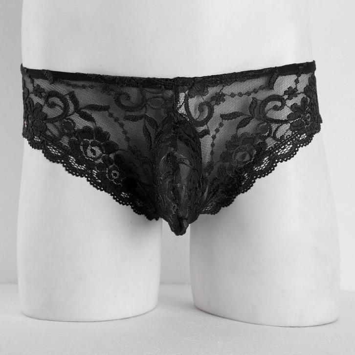 Zwarte sissy slip / heren sexy kanten onderbroek mannen, Kleding | Heren, Ondergoed, Slip, Zwart, Verzenden